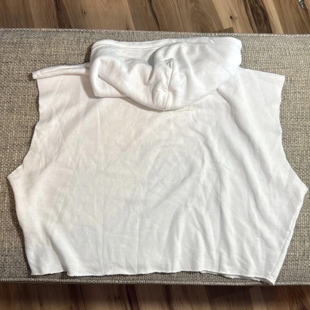 Aviator Nation Smiley Face Repeat‎ Set Shorts//Sleeveless Hoodie Size Medium - Picture 6 of 9